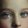Portrait of a child with an angelic face. Children's secrets and mysteries.