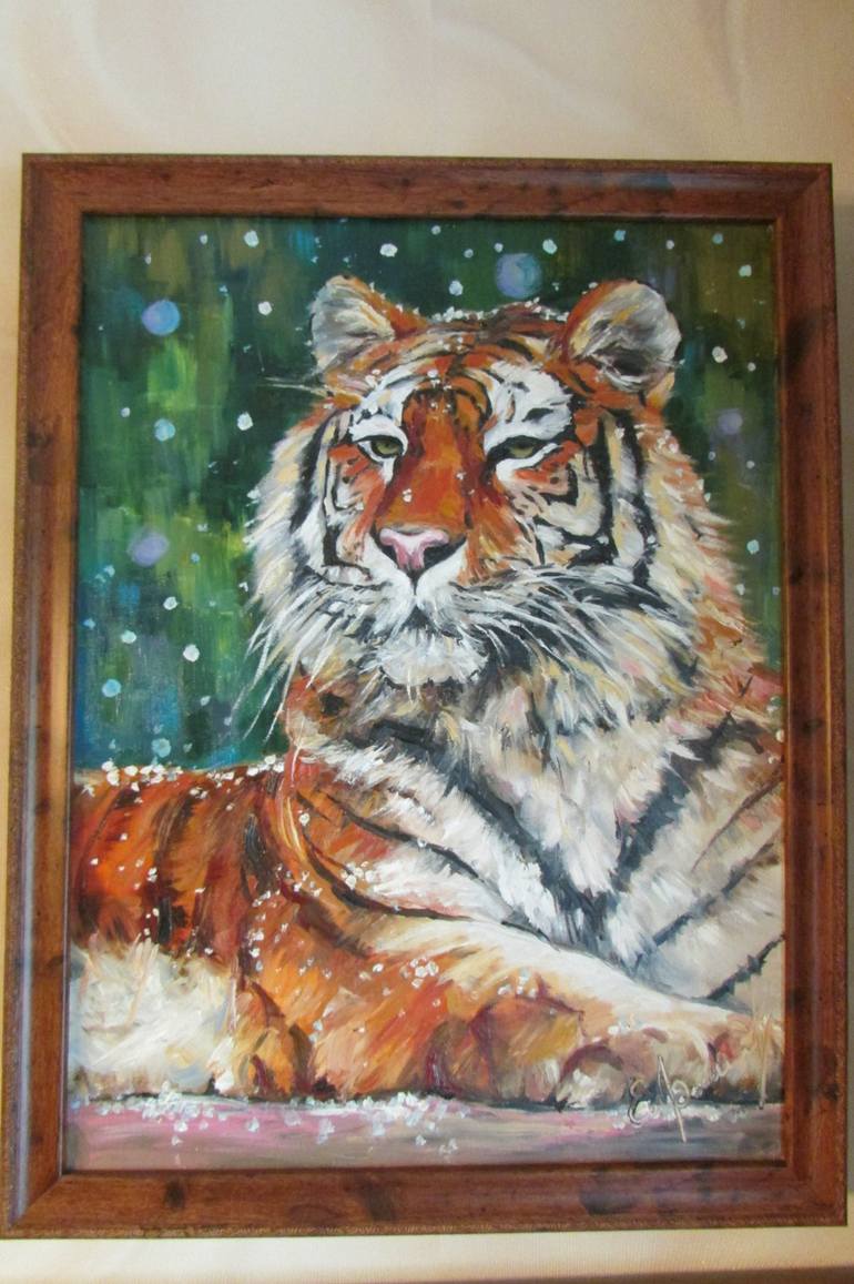 Original Fine Art Animal Painting by Maria Ermilova