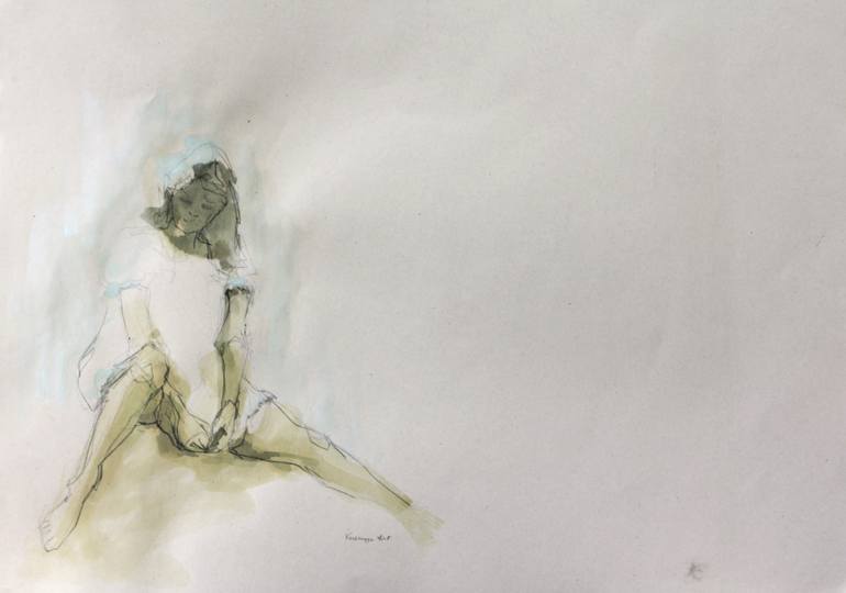 Original Figurative Women Painting by Frank Verbrugge