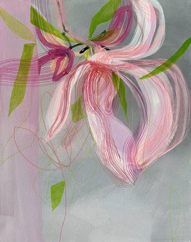 Original Abstract Expressionism Floral Paintings by Synnöve Seidman