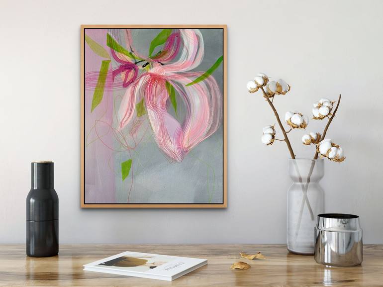 Original Abstract Expressionism Floral Painting by Synnöve Seidman