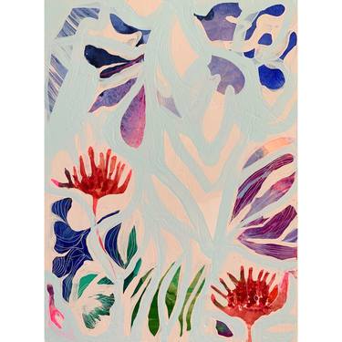 Original Abstract Floral Paintings by Synnöve Seidman