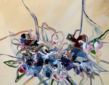 Original Abstract Expressionism Botanic Paintings by Synnöve Seidman