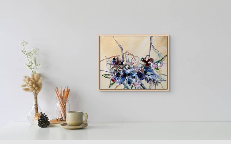 Original Abstract Expressionism Botanic Painting by Synnöve Seidman