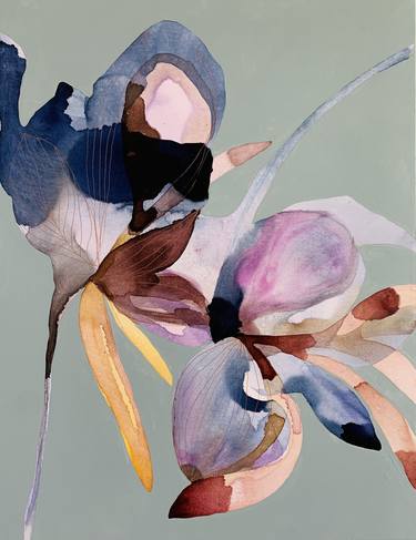 Original Abstract Botanic Paintings by Synnöve Seidman