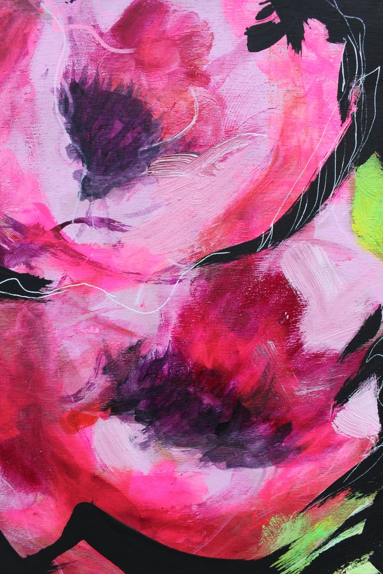 Original Abstract Expressionism Floral Painting by Synnöve Seidman