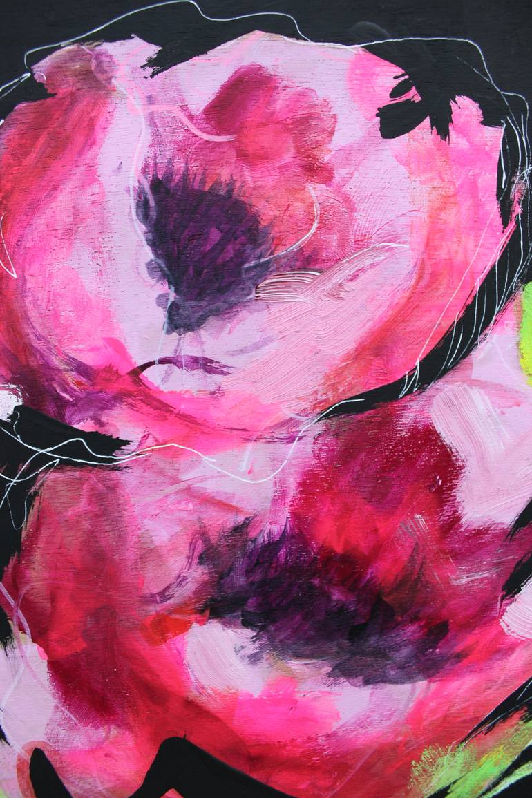 Original Abstract Expressionism Floral Painting by Synnöve Seidman