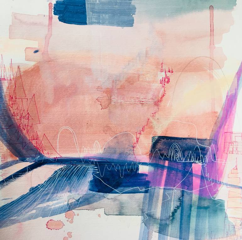 Original Abstract Expressionism Abstract Painting by Synnove Seidman