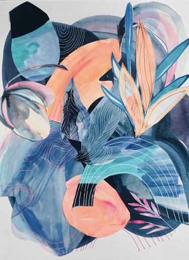 Print of Abstract Botanic Collage by Synnöve Seidman