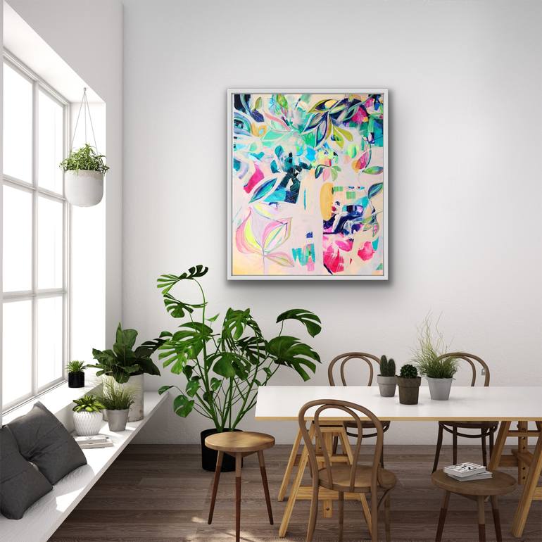 Original Abstract Expressionism Botanic Painting by Synnove Seidman