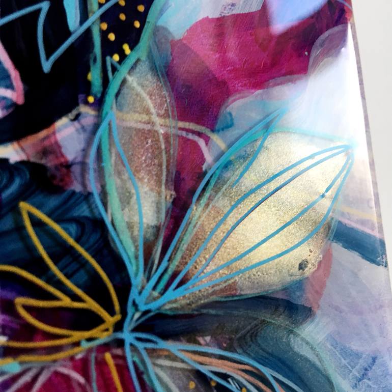 Original Abstract Botanic Painting by Synnove Seidman
