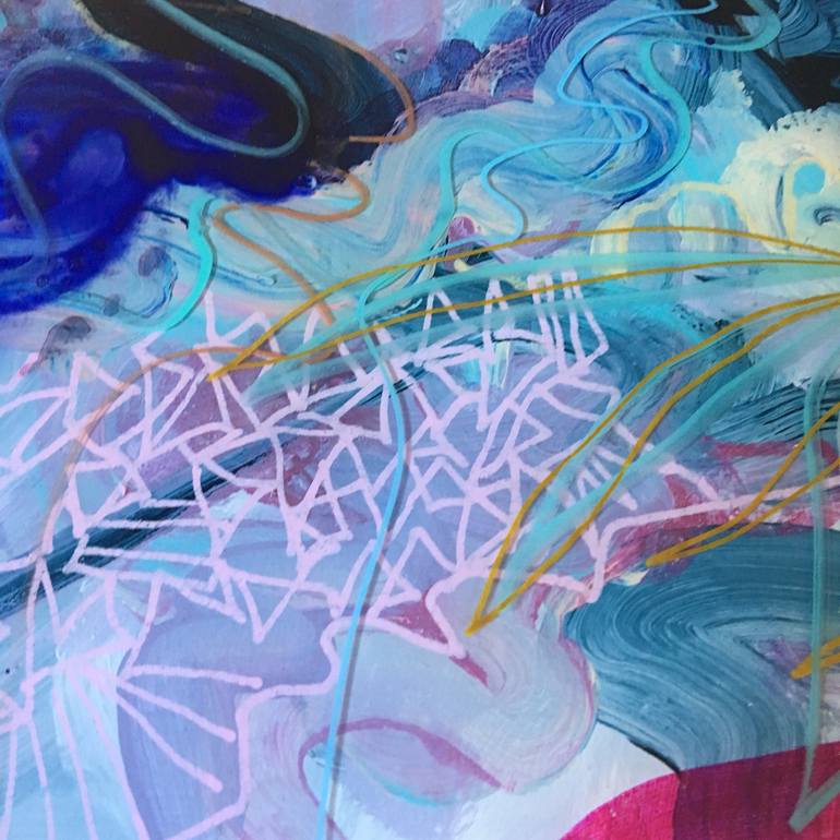 Original Abstract Botanic Painting by Synnove Seidman