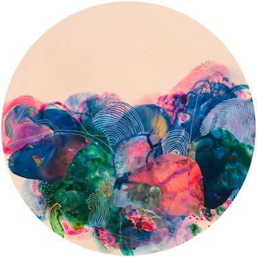 Original Abstract Floral Collage by Synnöve Seidman