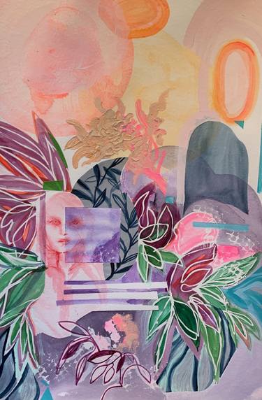 Original Abstract Garden Paintings by Synnöve Seidman