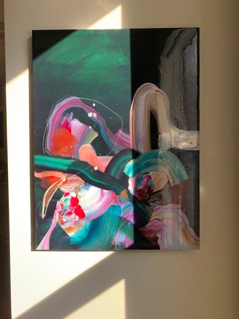 Original Abstract Expressionism Abstract Painting by Synnove Seidman