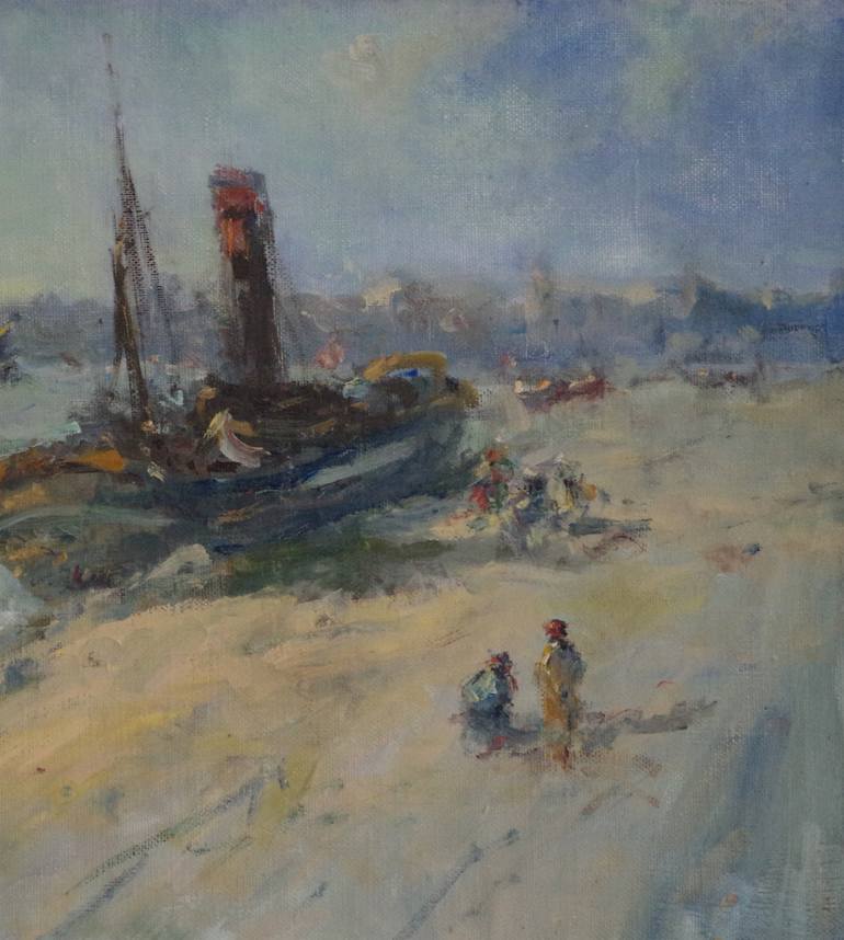 Original Impressionism Cities Painting by Vayer Art