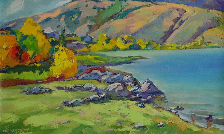 Original Impressionism Landscape Painting by Vayer Art