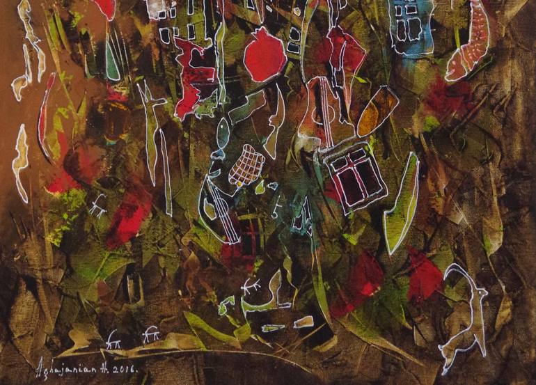 Original Abstract Expressionism Abstract Painting by Vayer Art