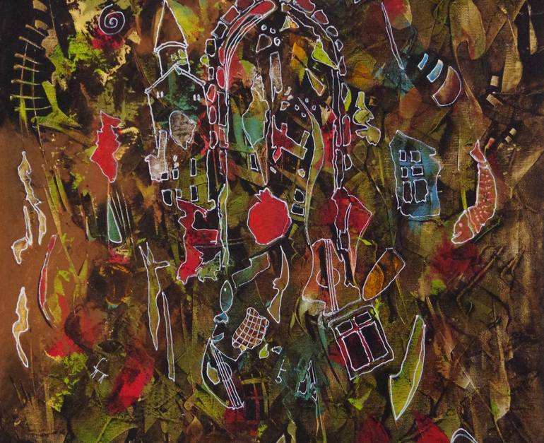 Original Abstract Expressionism Abstract Painting by Vayer Art