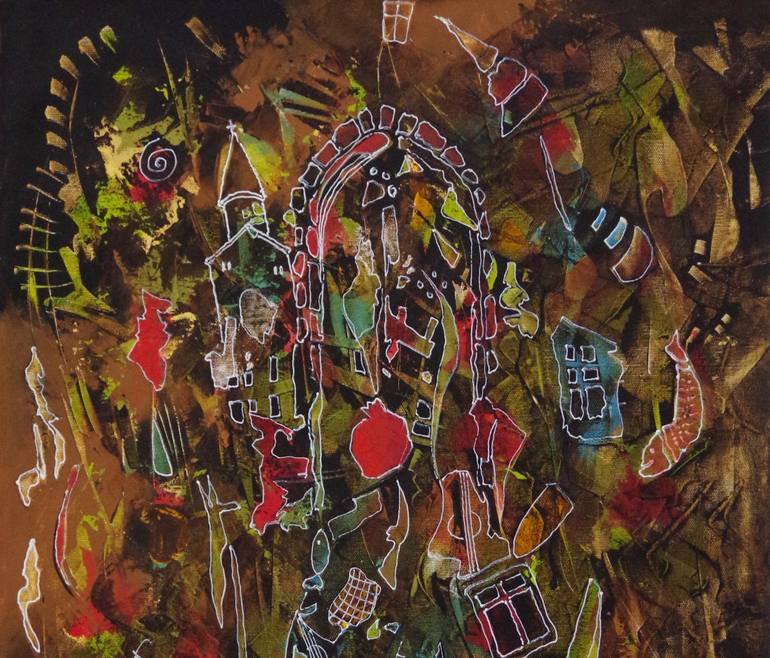 Original Abstract Expressionism Abstract Painting by Vayer Art