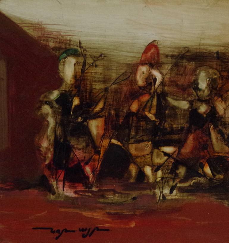 Original Art Deco Abstract Painting by Vayer Art