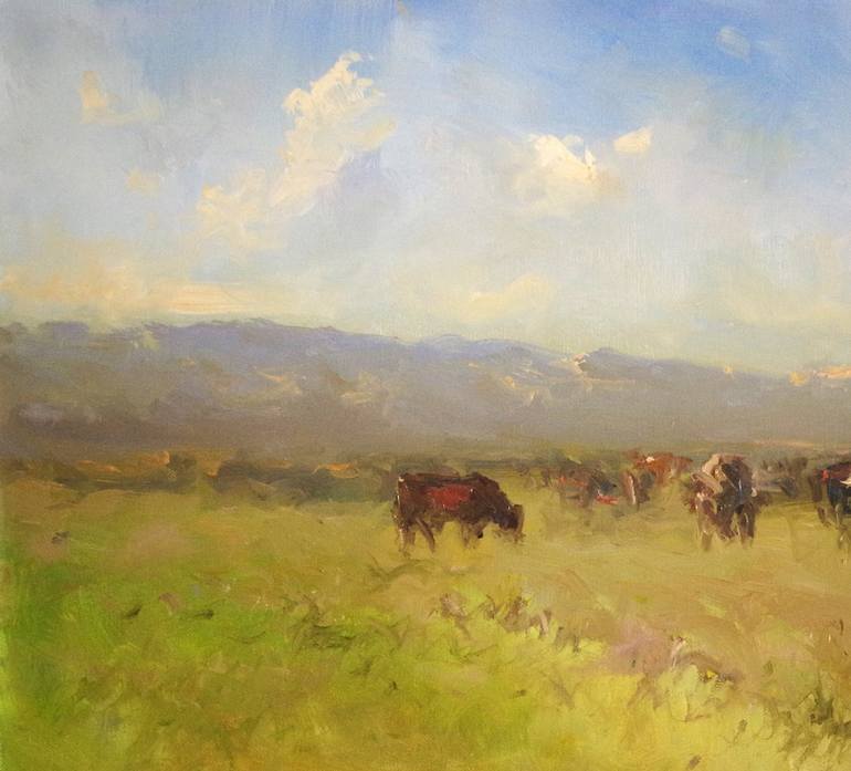 Original Impressionism Landscape Painting by Vayer Art