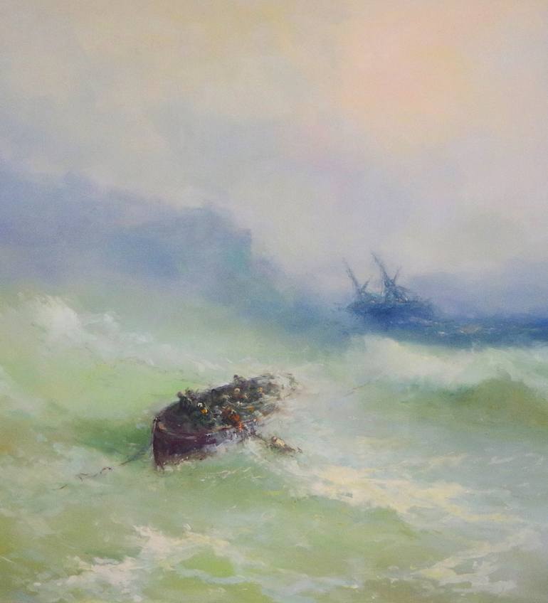 Original Fine Art Seascape Painting by Vayer Art