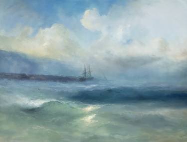Original Fine Art Seascape Painting by Vayer Art