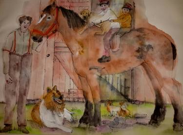 Print of Horse Paintings by Debbi Saccomanno Chan