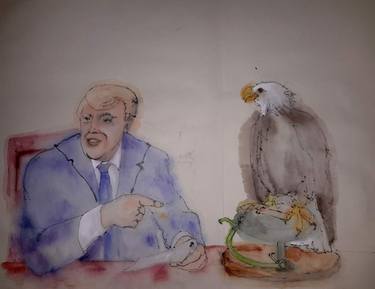 Print of Fine Art Politics Paintings by Debbi Saccomanno Chan