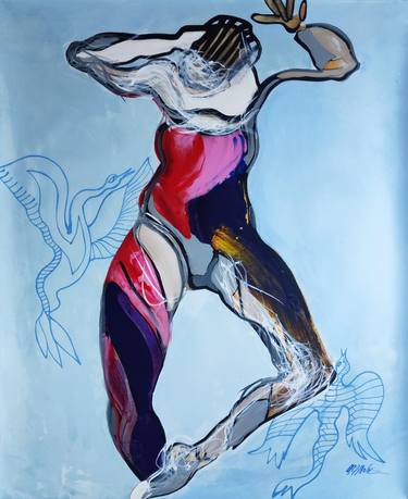 Original Expressionism Body Paintings by Cressanne A