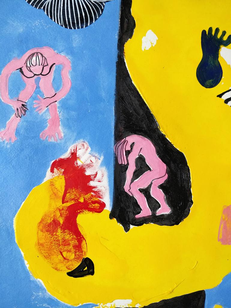 Original Expressionism Women Painting by Cressanne A