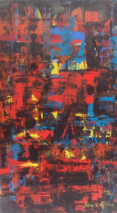 Original Abstract Expressionism Abstract Paintings by Eleni Sivridou