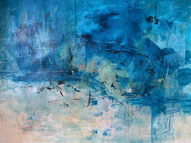 Outre Bleu Painting by Pruvot Veronique | Saatchi Art