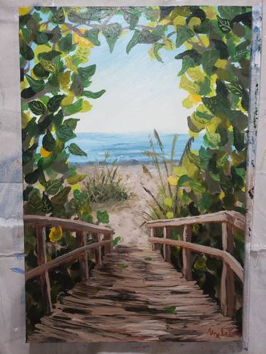 Original Impressionism Beach Paintings by Alexander Le Fevre