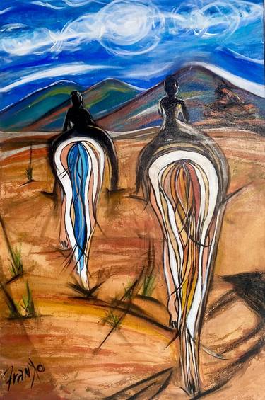 Original Abstract Expressionism Fantasy Mixed Media by Francisco Dominguez