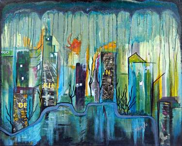 Print of Conceptual Cities Paintings by Francisco Dominguez