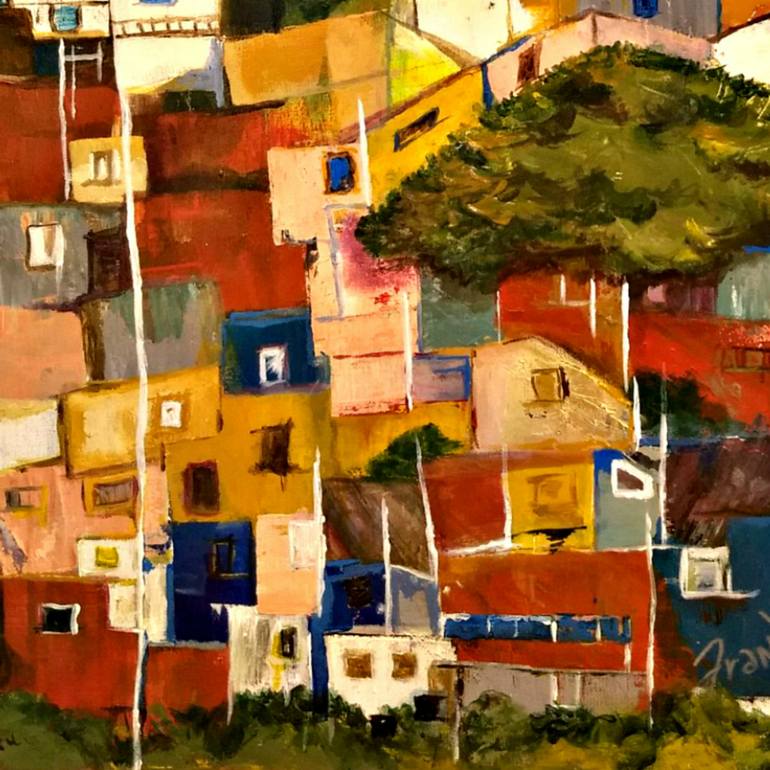 Original Expressionism Cities Painting by Francisco Dominguez