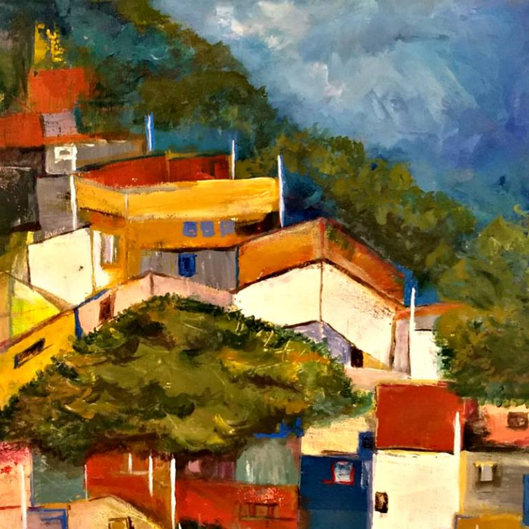 Original Expressionism Cities Painting by Francisco Dominguez