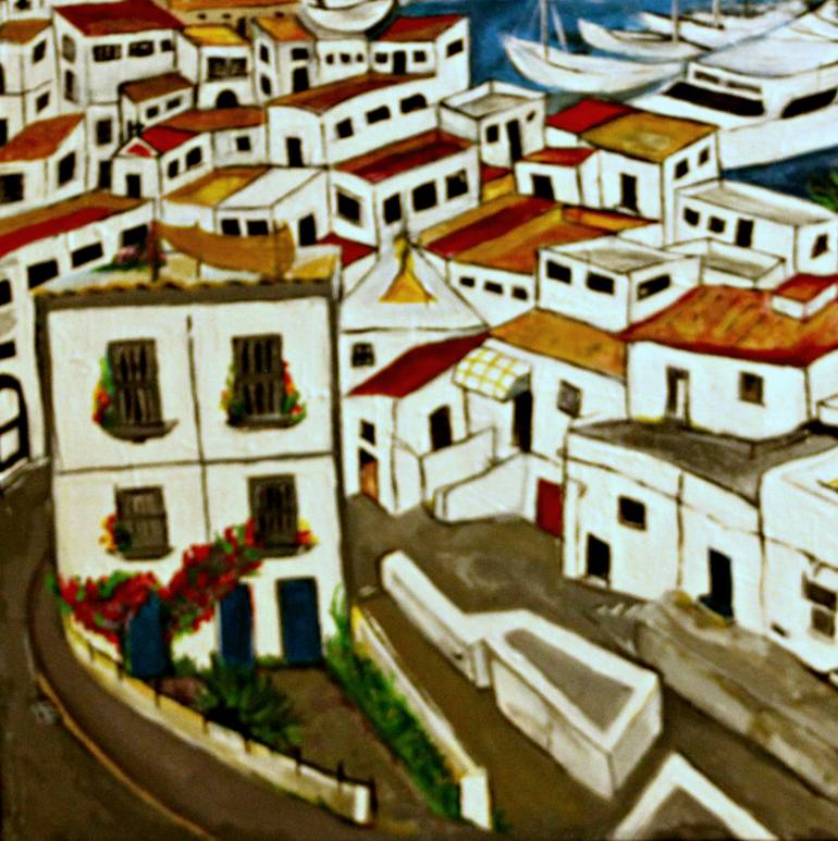 Original Conceptual Cities Painting by Francisco Dominguez