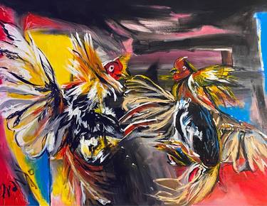 Original Abstract Expressionism Animal Paintings by Francisco Dominguez