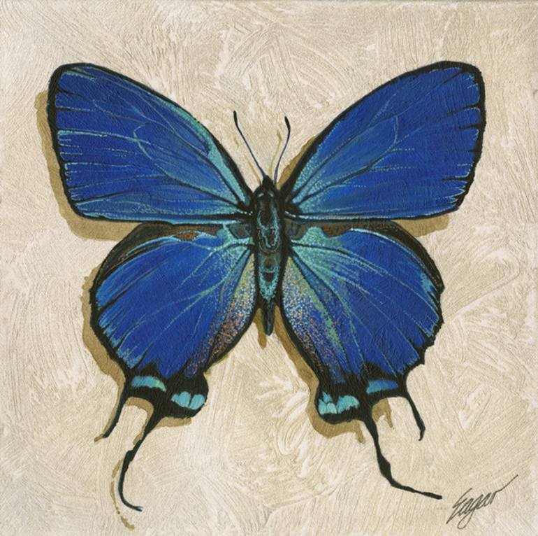 Majestic Butterfly Painting by Clint Eagar | Saatchi Art