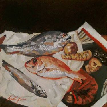 Print of Expressionism Fish Paintings by Justine Johnson