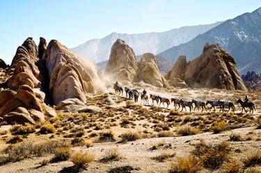 Mule Train Winds through Alabama Hills Outside Lone Pine, CA - Limited Edition 2 of 20 thumb