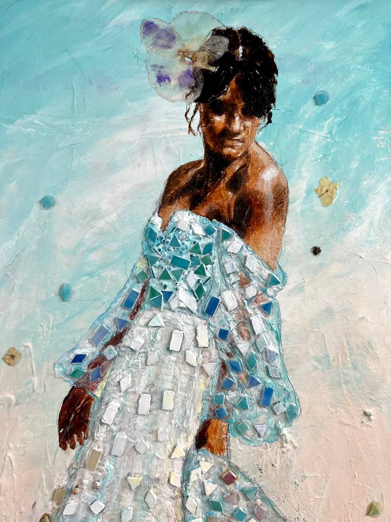 Original Art Deco People Painting by Haelyn Y