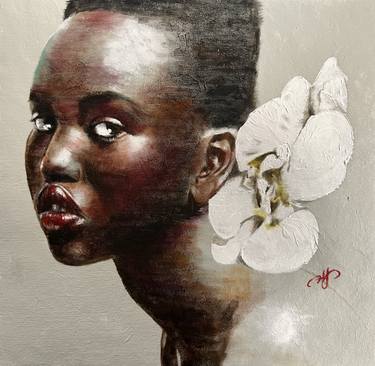 Girl with Pearl Orchid thumb