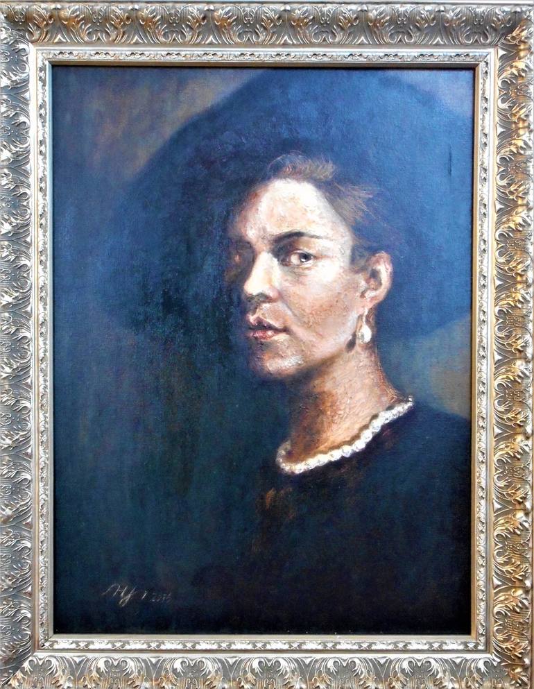 Original Fine Art Portrait Painting by Haelyn Y