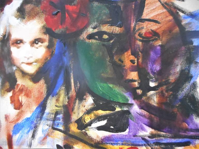 Original Abstract People Painting by Haelyn Y