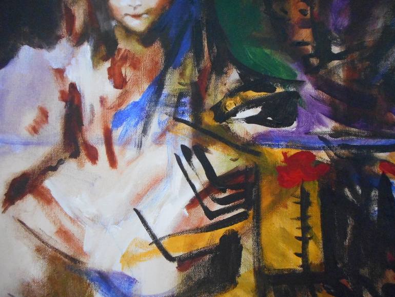 Original Abstract People Painting by Haelyn Y