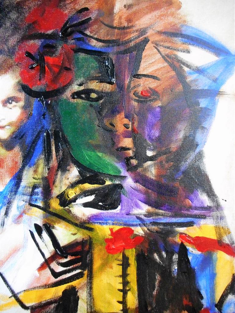 Original Abstract Portrait Painting by Haelyn Y